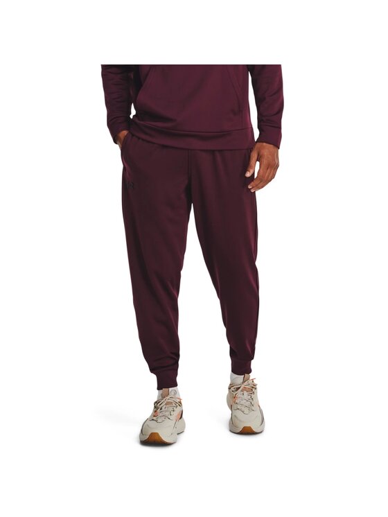 Under Armour Under Armour Spodnie dresowe Fleece Joggers Bordowy Basic Fit