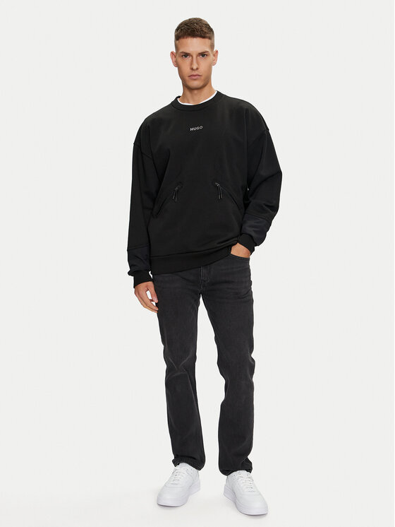 HUGO Hugo Majica dugih rukava Dautumnas 50516667 Crna Oversize