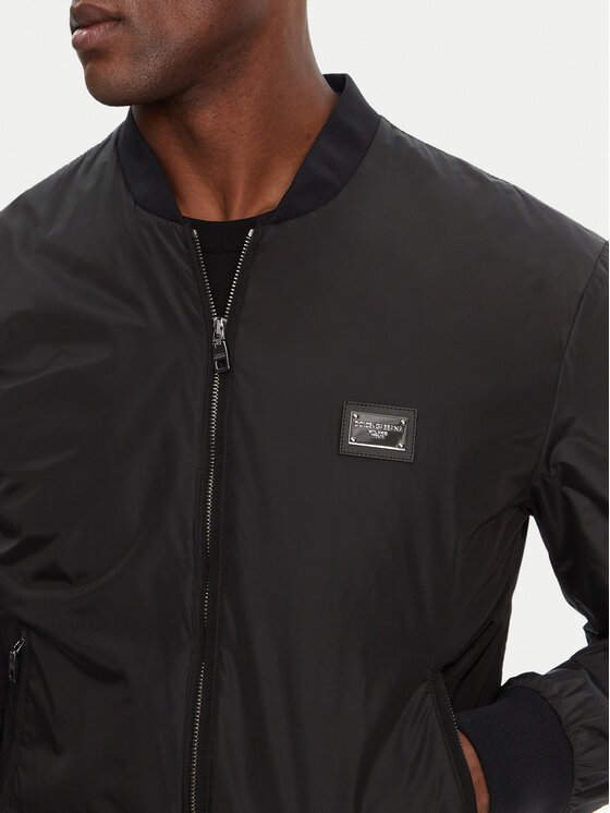 Dolce&Gabbana Dolce&Gabbana Bomber stila jaka G9ABPT G7F2J Melns Regular Fit
