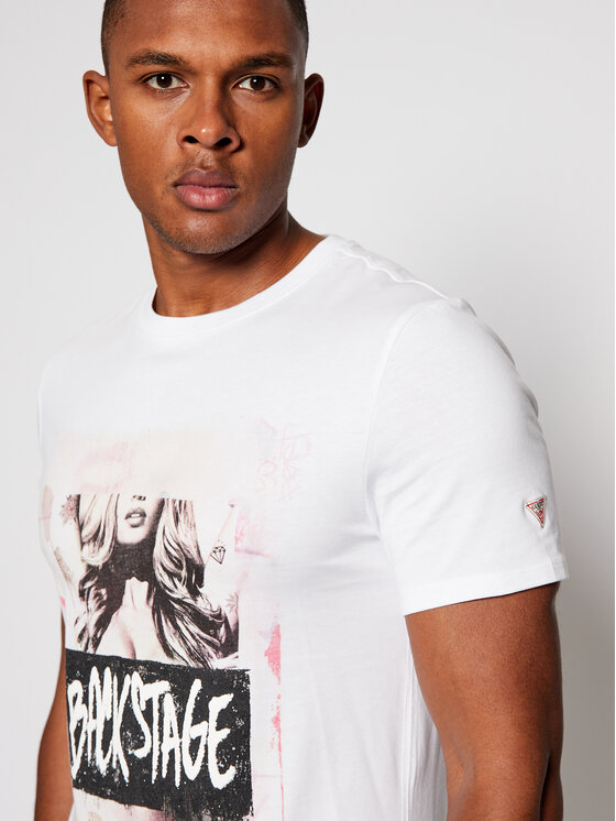 Guess Guess T-särk M0BI47 I3Z00 Valge Slim Fit