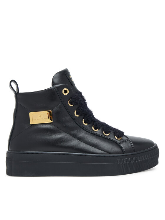 Elisabetta Franchi Botki High Top Lace UP F4-A9E-0362-1251930 S Czarny