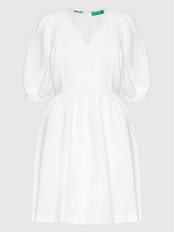 United Colors Of Benetton United Colors Of Benetton Повсякденна сукня 4AGHDV01I Білий Regular Fit