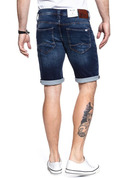 Mustang Mustang Pantaloncini di jeans CHICAGO SHORT Blu Regular Fit