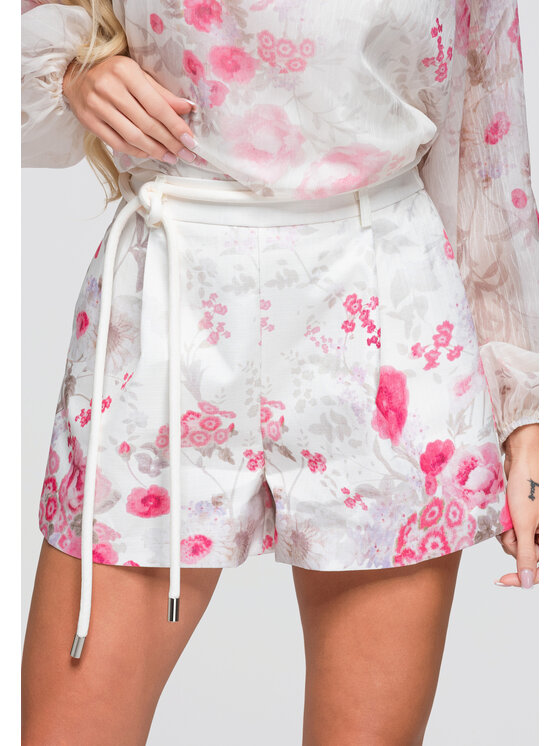 Ombre Ombre Szorty materiałowe OW-ST-E0026 Różowy Relaxed Fit