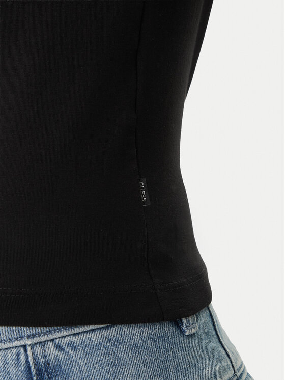 Guess Jeans Guess Jeans Tricou W6GI07 J1314 Negru Regular Fit