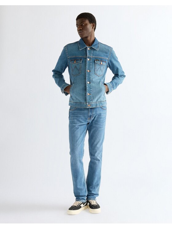 Wrangler Wrangler Kurtka jeansowa DENIM JACKET Niebieski Regular Fit