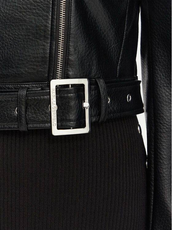 KARL LAGERFELD KARL LAGERFELD Яке от имитация на кожа B3W14008 Черен Regular Fit