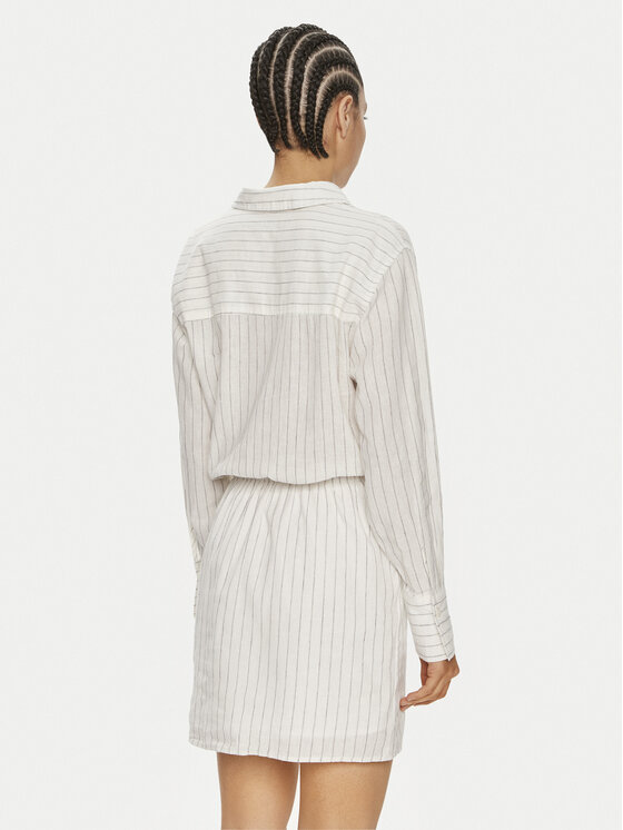 Gina Tricot Gina Tricot Rochie tip cămașă 22008 Alb Regular Fit