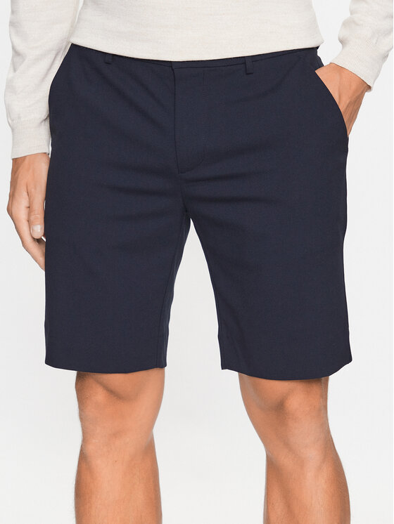 Casual Friday Bavlnené šortky 20504285 Tmavomodrá Slim Fit