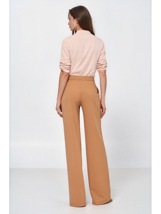 NIFE NIFE Spodnie materiałowe SD163 Brązowy Loose Fit
