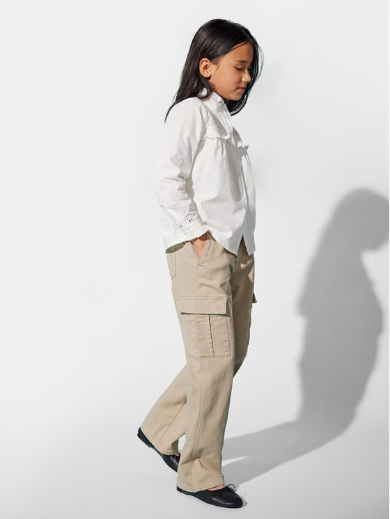 Kids ONLY Kids ONLY Hlače iz tkanine Yarrow 15304049 Bež Straight Fit