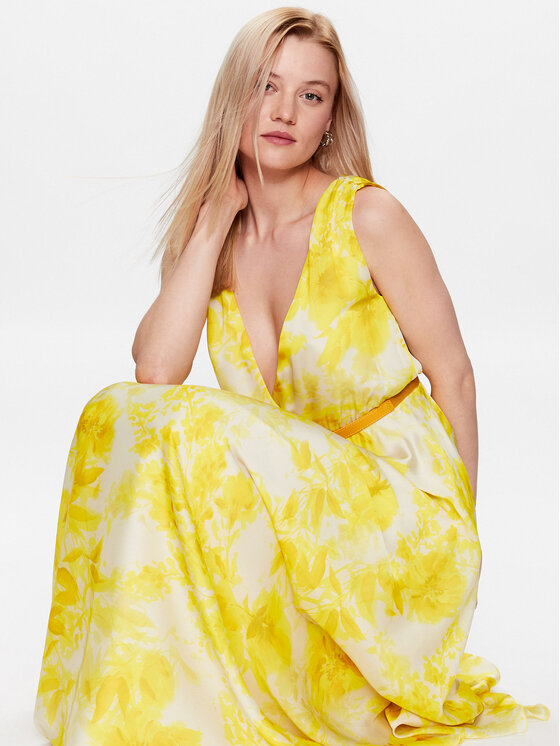 Liu Jo Liu Jo Официална рокля CA3416 T2514 Жълт Regular Fit