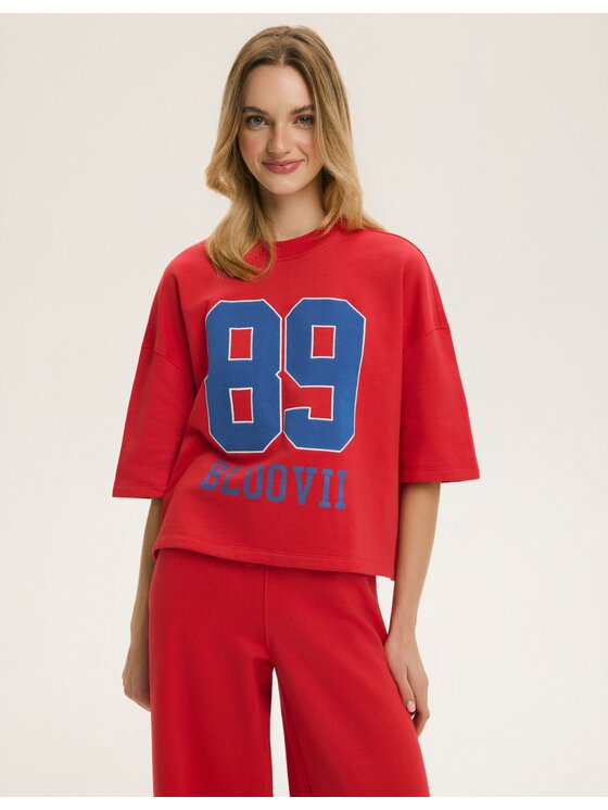 Esotiq Esotiq Piżama 43774 Czerwony Regular Fit
