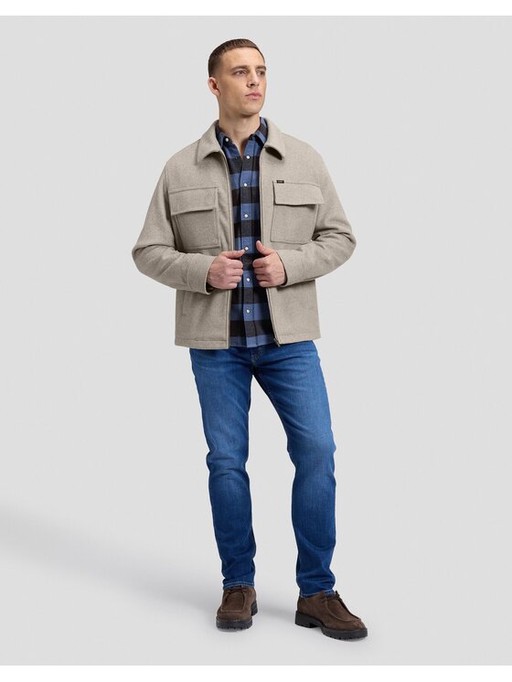 Lee Lee Kurtka przejściowa UTILITY WOOL JKT Beżowy Regular Fit