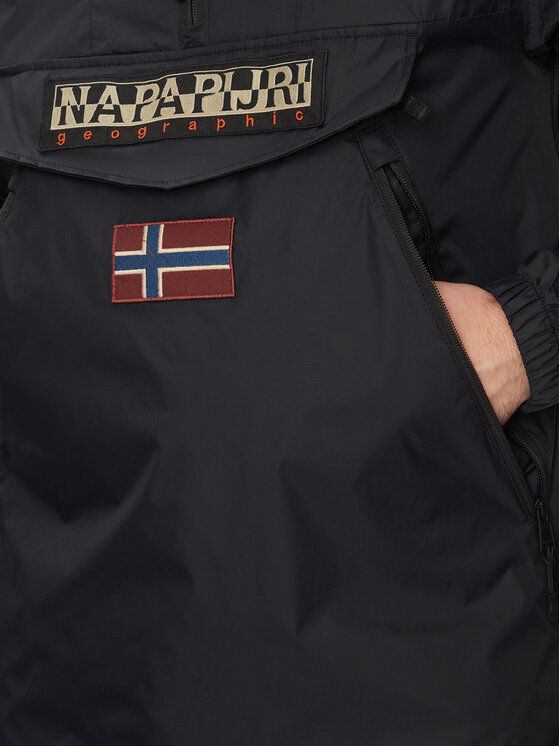 Napapijri Napapijri Anorak stiliaus striukė Rainforest Wb Pkt V2 NP0A4HX6 Juoda Regular Fit