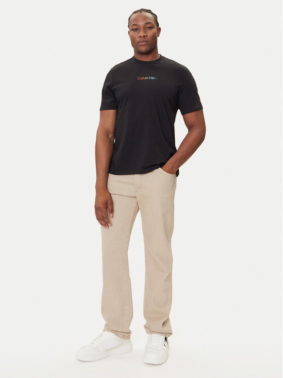Calvin Klein Jeans Calvin Klein Jeans Majica Pride Graphic LV04RC815G Črna Relaxed Fit