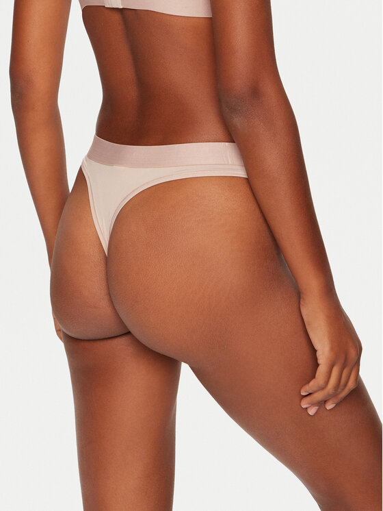 Tommy Hilfiger Tommy Hilfiger Kalhotky string UW0UW05510 Béžová