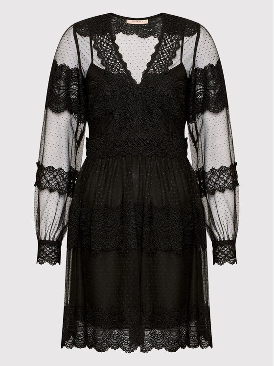 TWINSET TWINSET Коктейльна сукня 222TP2252 Чорний Regular Fit