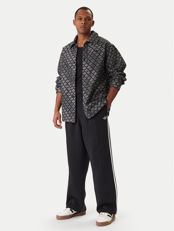 adidas adidas džínová košile Monogram KC6379 Šedá Loose Fit