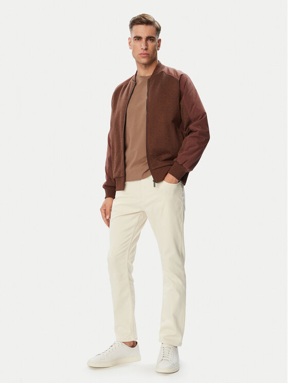BOSS BOSS Jeansy H-DELAWARE_AM 50556583 Krémová Slim Fit