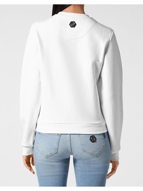 PHILIPP PLEIN PHILIPP PLEIN Bluza 9921 Biały Regular Fit