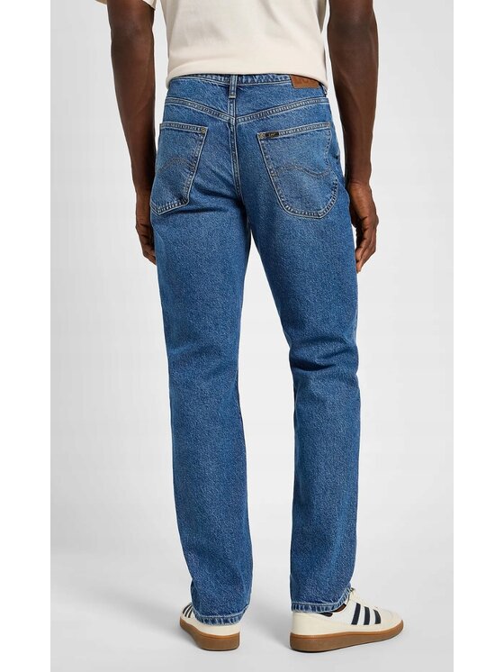 Lee Lee Jeansy Brooklyn Straight Niebieski Regular Fit