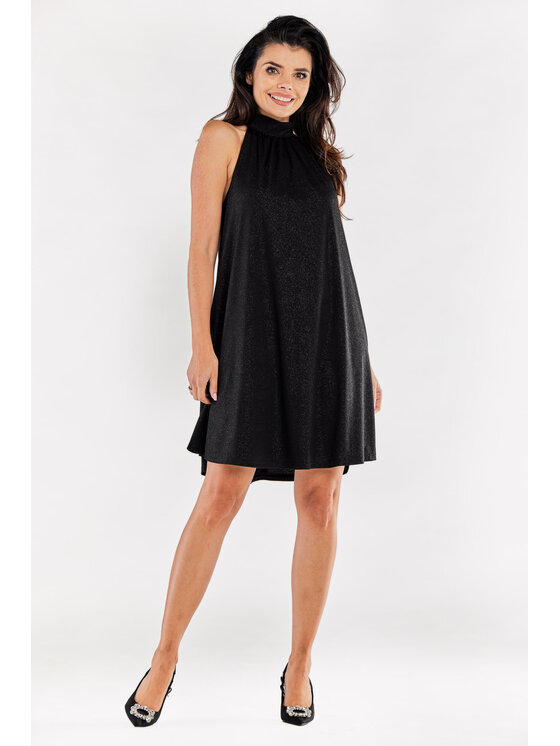 Awama Awama Sukienka wieczorowa A556 Czarny Basic Fit