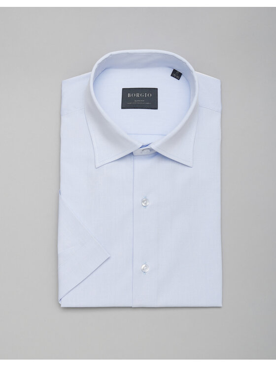 Borgio Borgio Koszula canosa Niebieski Slim Fit