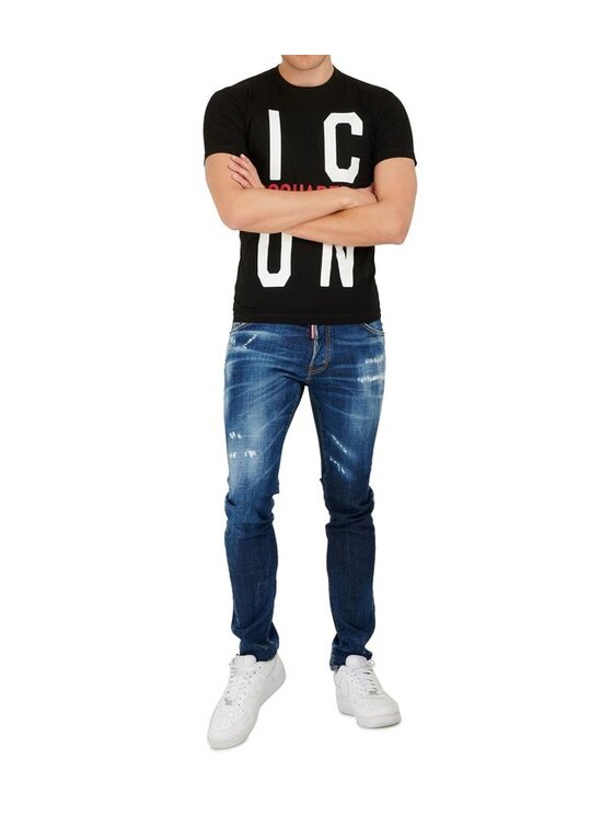 Dsquared2 Dsquared2 T-Shirt 79GC0021S23009 900 Czarny Regular Fit