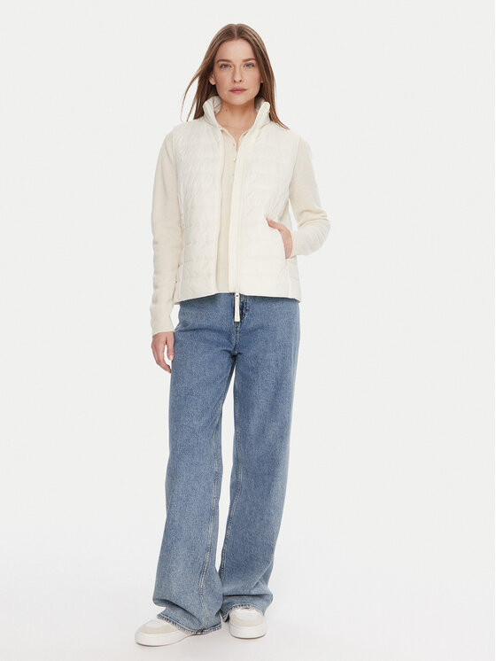 United Colors Of Benetton United Colors Of Benetton Жилетка за костюм 2TWDDJ00V Екрю Slim Fit