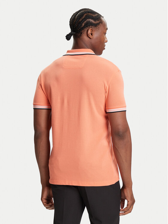 BOSS Boss Тениска с яка и копчета Paddy 50469055 Оранжев Regular Fit
