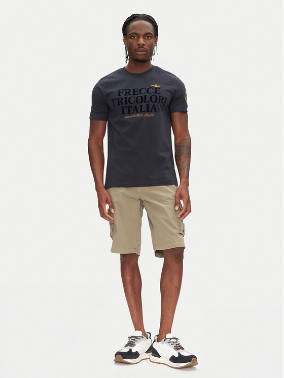 Aeronautica Militare Aeronautica Militare Pantalon scurți din material 251BE066CT1122 Kaki Regular Fit