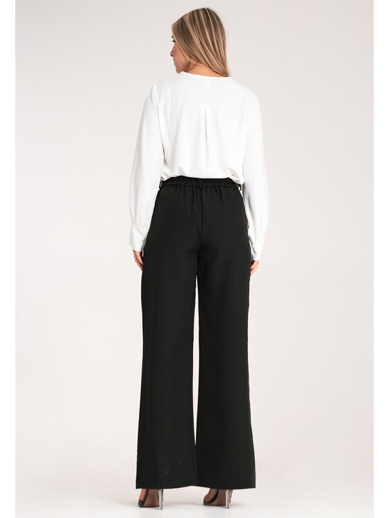 FIGL FIGL Παντελόνι Palazzo M1129 Μαύρο Palazzo Fit