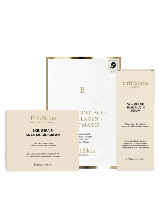 Erthskin London Erthskin London Snail Repair Krem + Serum + Maska Kolagenowa Krem na dzień i na noc