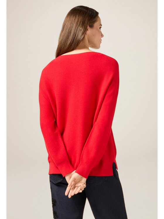 Oltre Oltre Cardigan M127E002127N016 Rosso Regular Fit