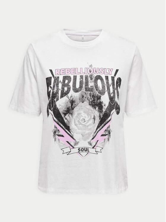 ONLY ONLY T-shirt Lulu 15307345 Bijela Regular Fit