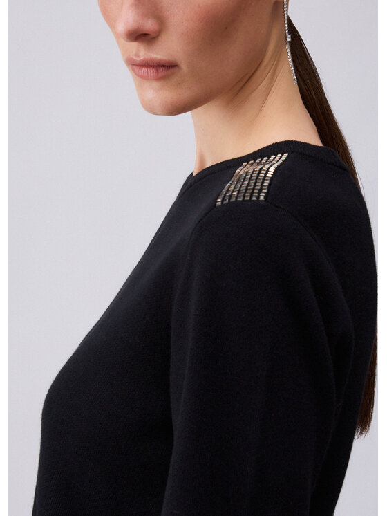 Liu Jo Liu Jo Sweter TA6043MS59L22222 Czarny Regular Fit