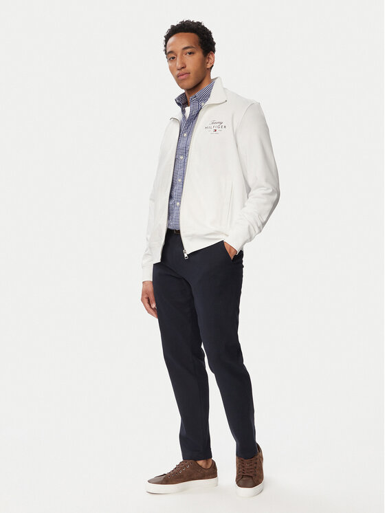 Tommy Hilfiger Tommy Hilfiger Majica dugih rukava Script Stack MW0MW43219 Bijela Regular Fit