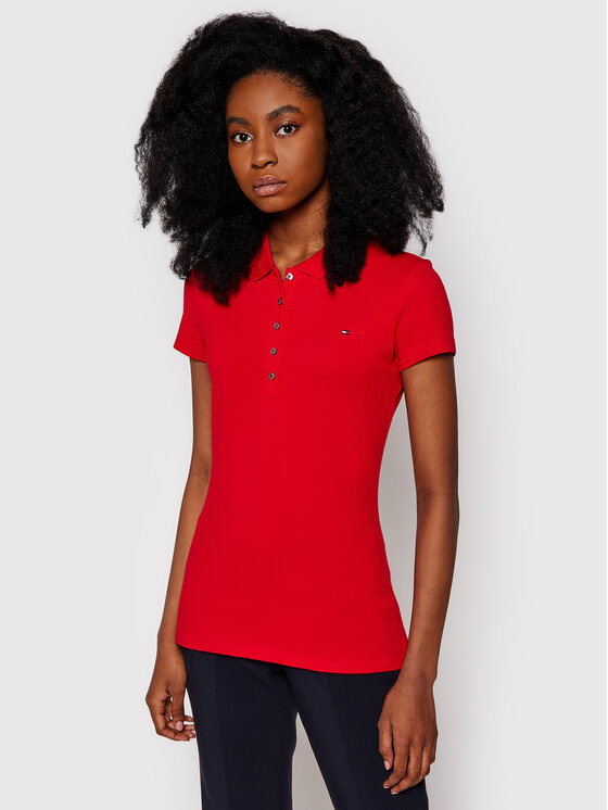 Tommy Hilfiger Tricou polo New Chaira 1M57636661 Roșu Slim Fit