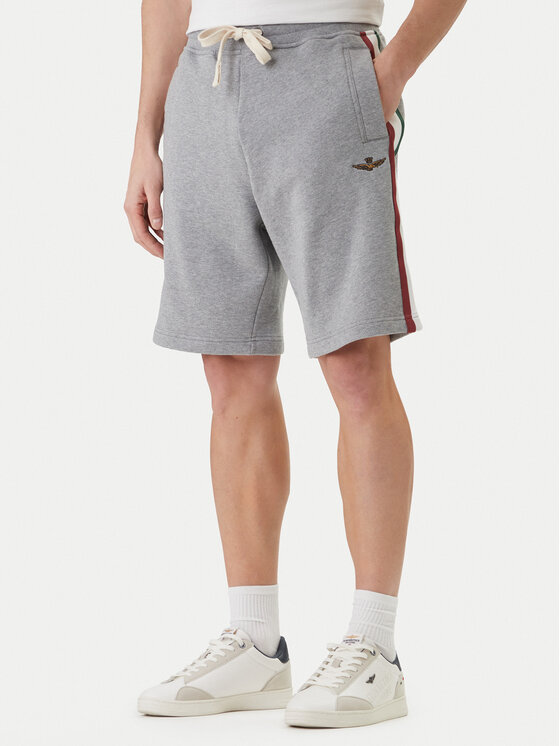 Aeronautica Militare Aeronautica Militare Pantaloni scurți sport 261BF0030UF00677 Gri Regular Fit