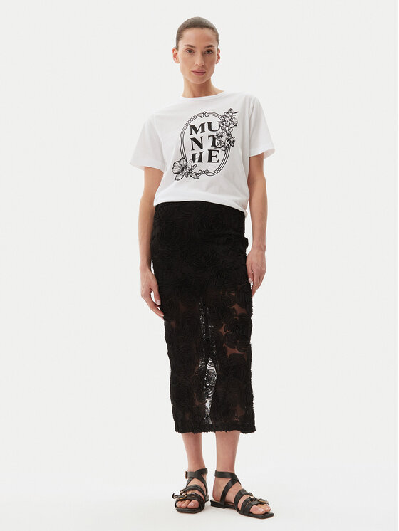 Munthe Munthe T-Shirt Fynella 251110925160 Biały Regular Fit