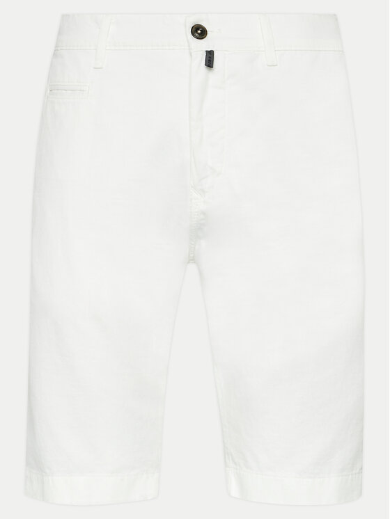 Pierre Cardin Pierre Cardin Pantalon scurți din material 34770/000/5002 Alb Modern Fit