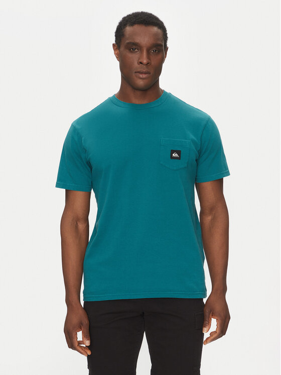 Quiksilver Quiksilver T-shirt EQYZT08035 Turchese Regular Fit