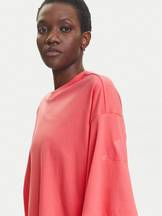 adidas adidas T-Shirt ALL SZN Soft Lux KD9769 Korálová Loose Fit
