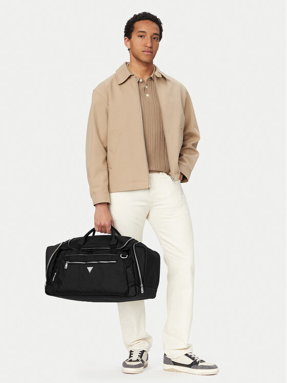 Guess Geantă de weekend TMBEHN P6234 Negru