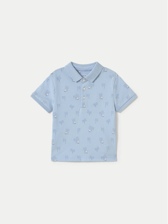 Mayoral Tricou polo 1109 Albastru celest Regular Fit