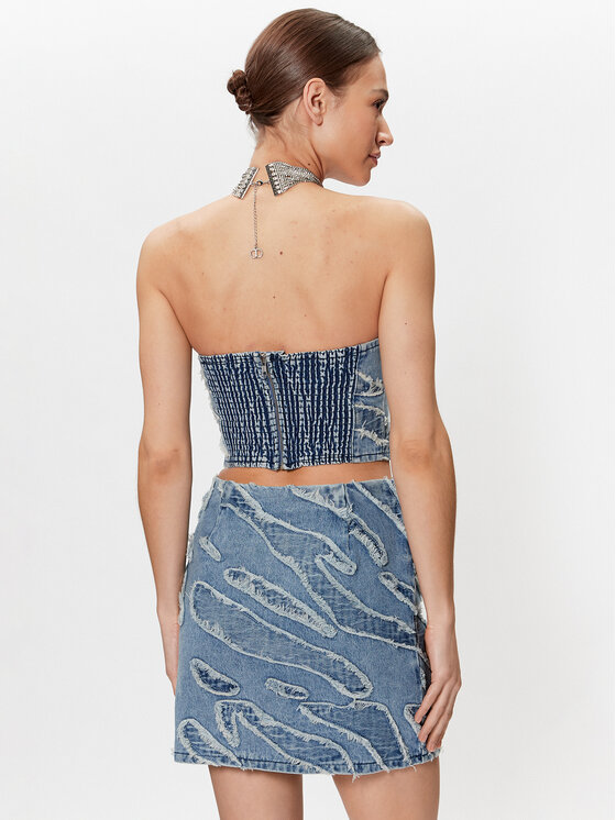 Gestuz Gestuz Marškinėliai Larisa 10906883 Mėlyna Slim Fit