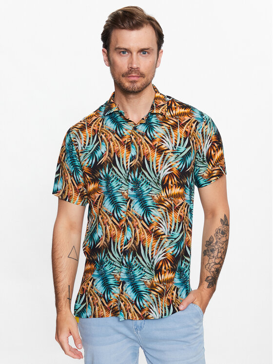 INDICODE INDICODE Сорочка Vikke 20-346 Чорний Regular Fit