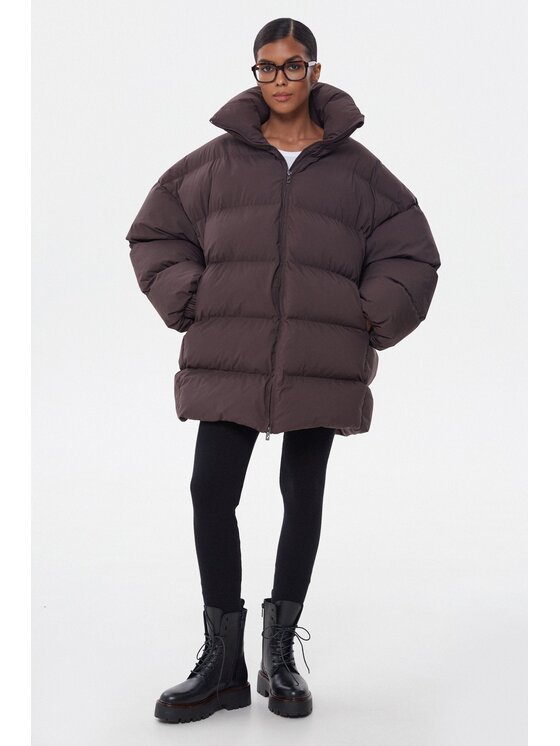 Estro Estro Giubbotto piumino ER00116295 Marrone Oversize