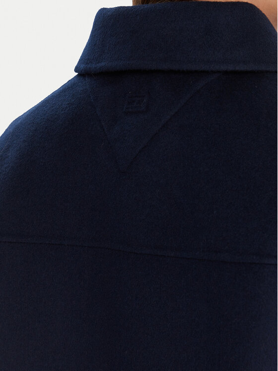 Tommy Hilfiger Tommy Hilfiger Vilnas mētelis WW0WW46558 Tumši zils Relaxed Fit